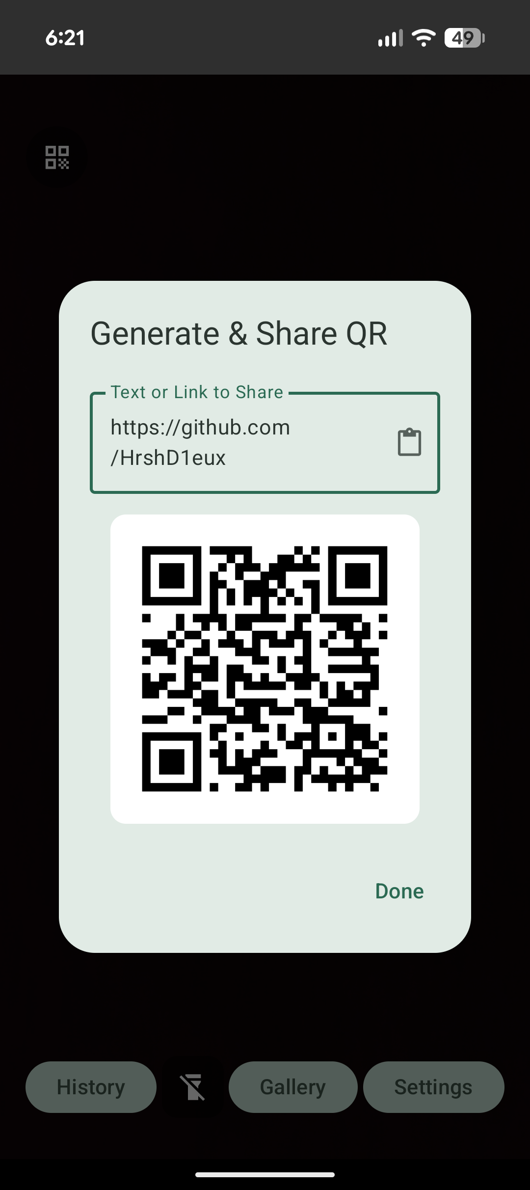 Offline QR Share
